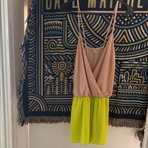 Two-Tone Plunge romper